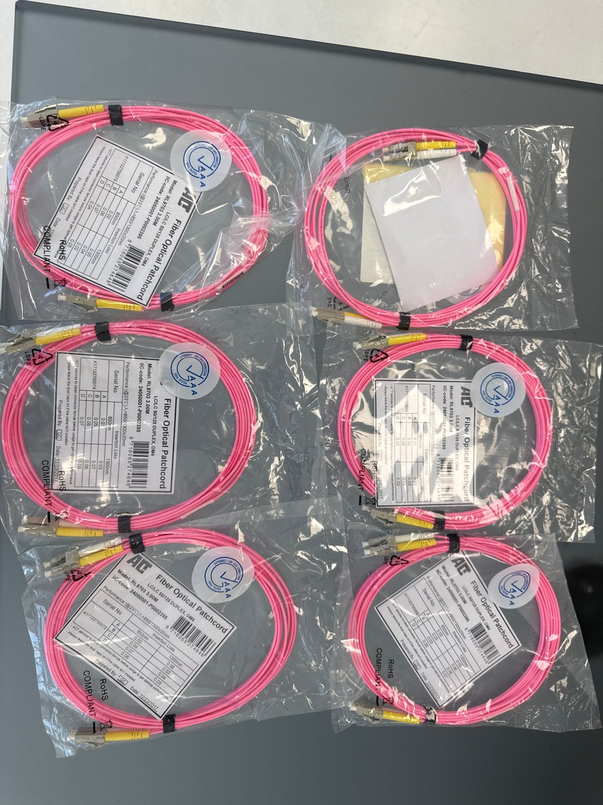 ACT Fiber Optic Patchcord LCLC 50/125 DUPLEX OM4 - Nieuw, Ophalen of Verzenden, Nieuw