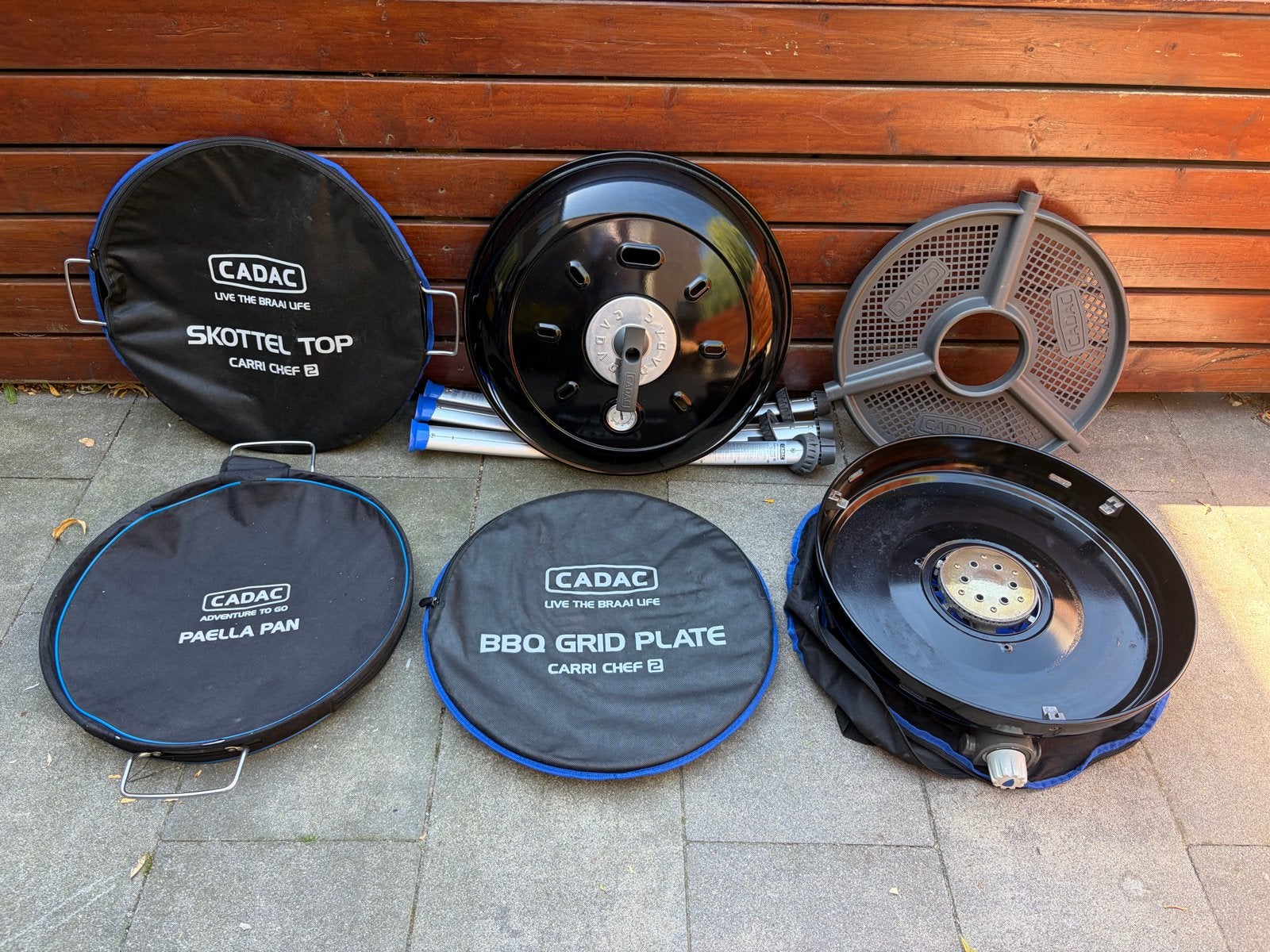 skottelbraai Cadac Carri Chef 2 BBQ met diverse accessoires, Ophalen, Gebruikt