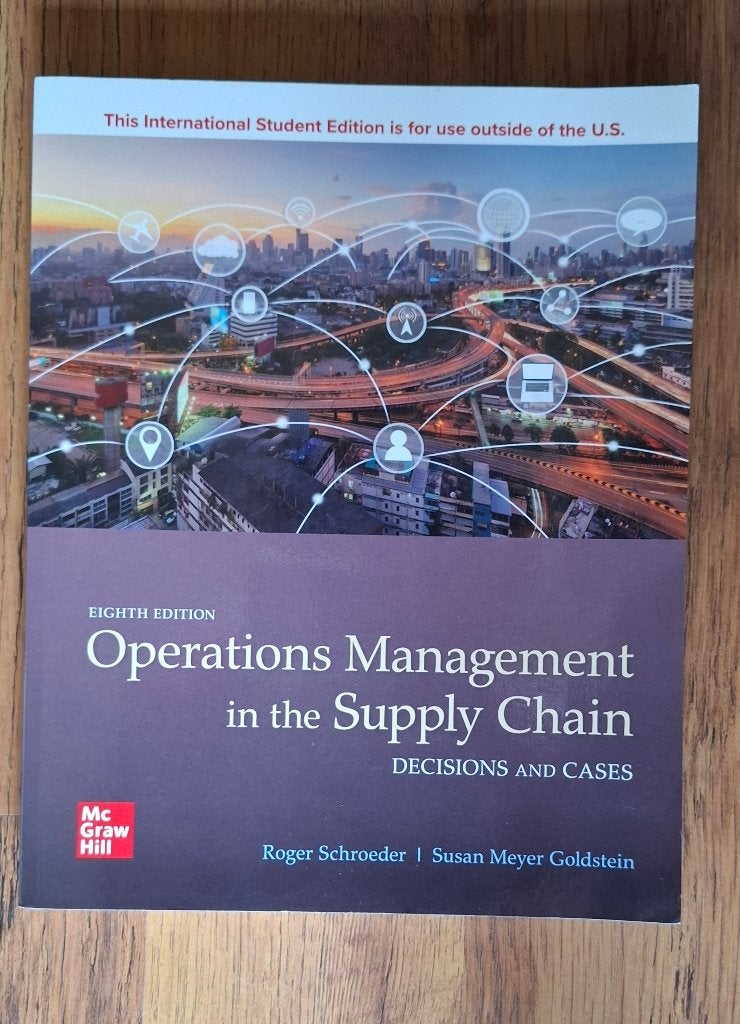 Operations Management in the supply chain, Zo goed als nieuw, Mc graw hill, Beta, HBO