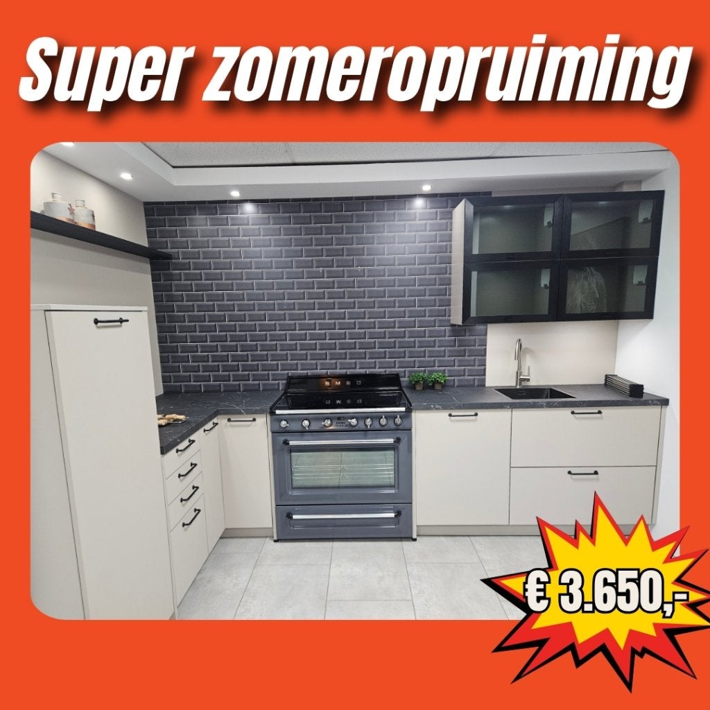 Showroomkeuken Haecker kashmir, Ophalen, Meerkleurig, Nieuw, 200 cm of meer