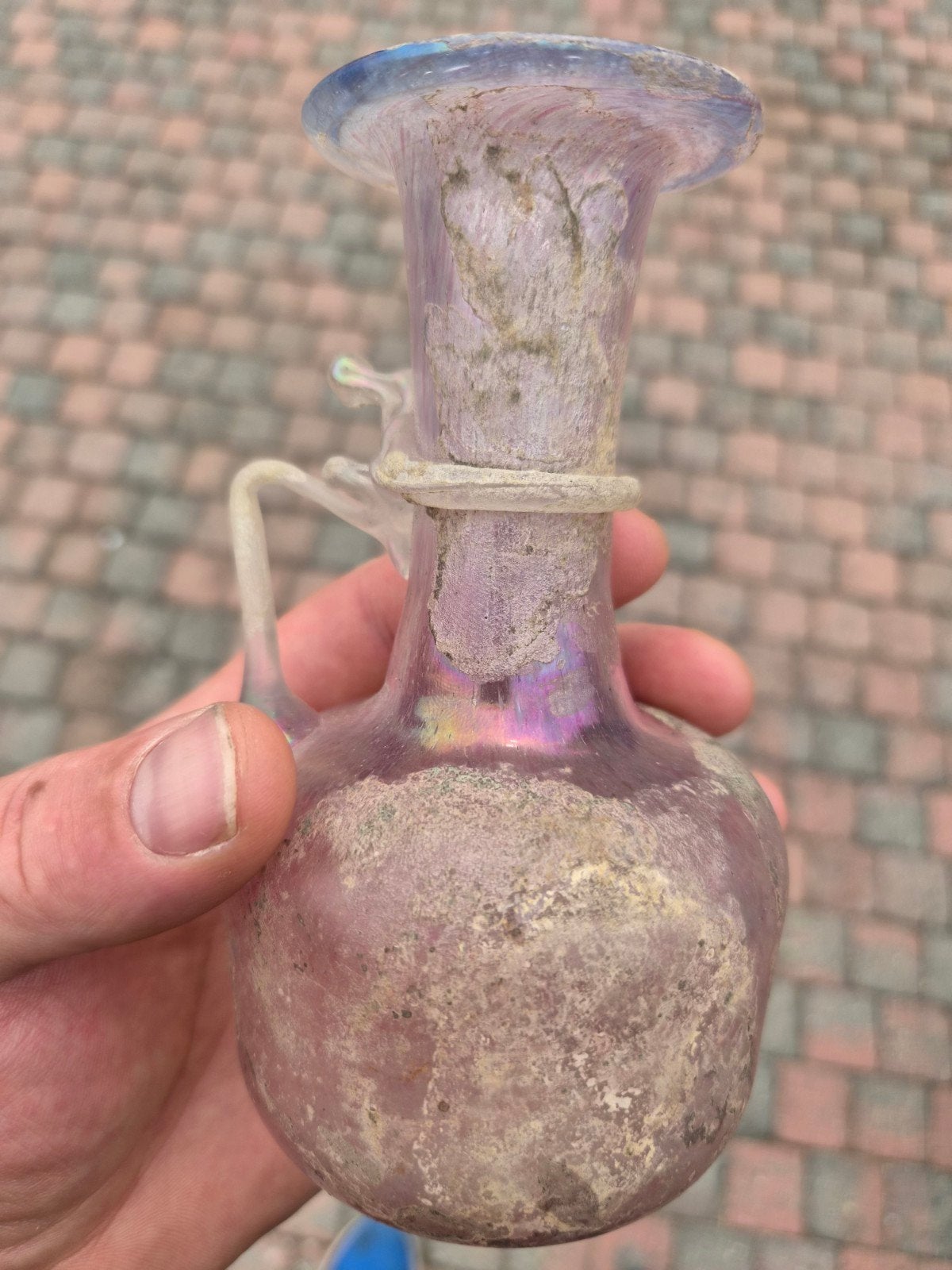 Romeins vaasje glaswerk, Antiek en Kunst, Ophalen of Verzenden
