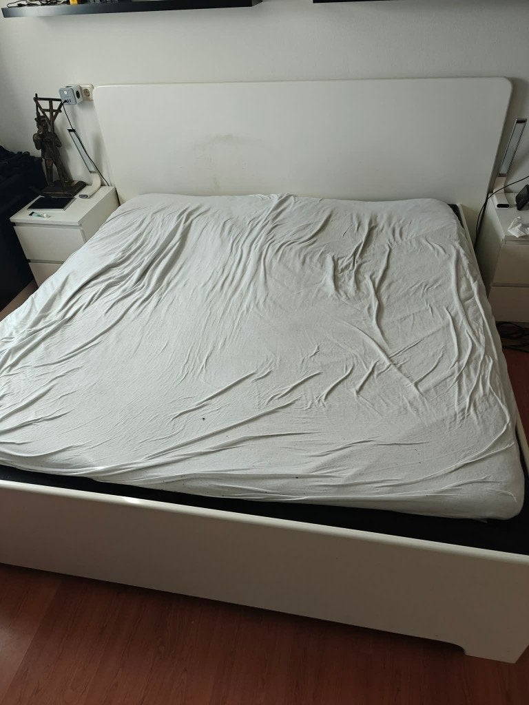 Ubica Boxspring, Huis en Inrichting, Ophalen, Gebruikt, Zwart, Tweepersoons