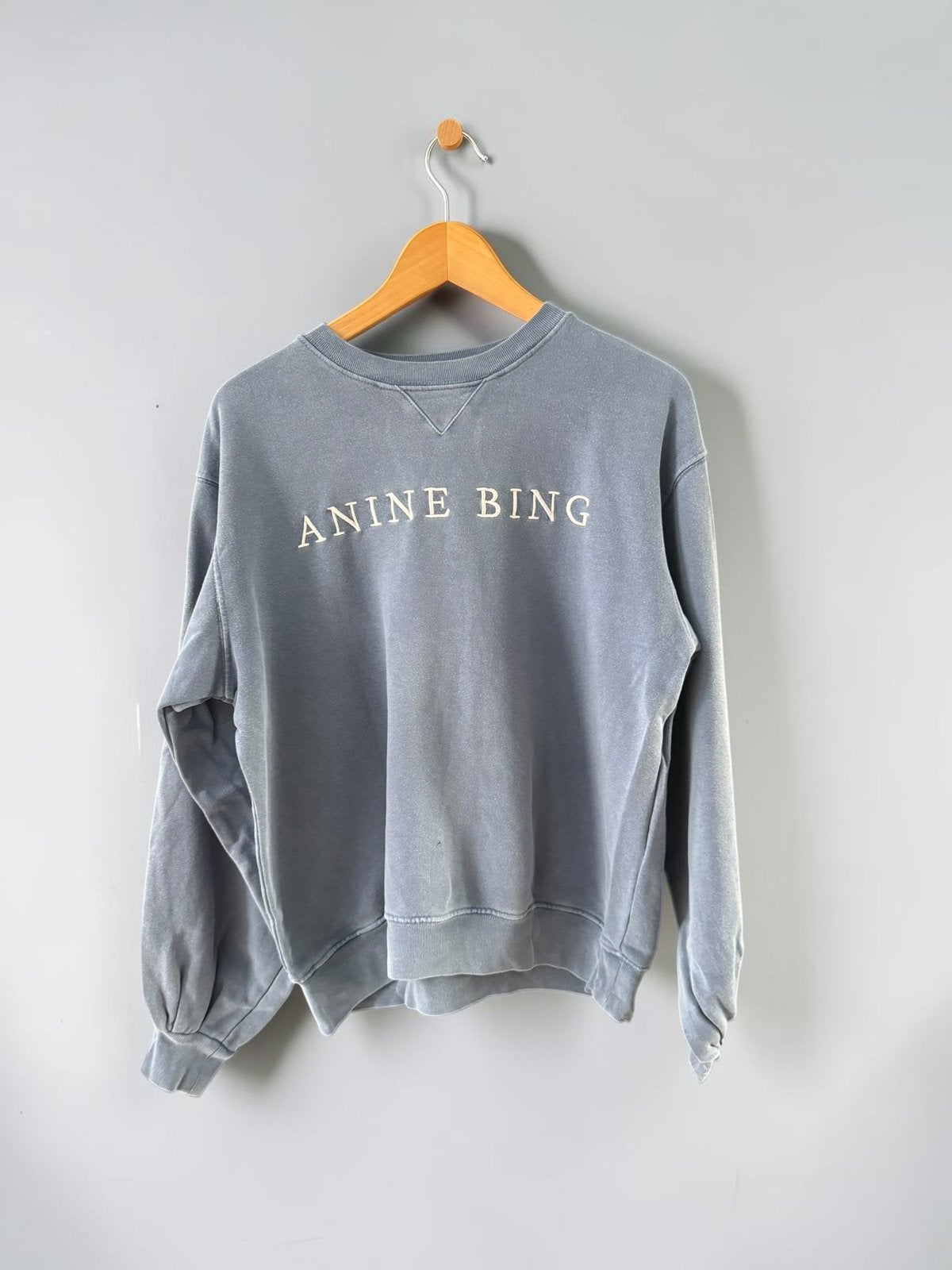 Anine Bing sweater trui maat S small 36 relaxed grijs blauw, Ophalen of Verzenden, Zo goed als nieuw, Maat 36 (S), Blauw