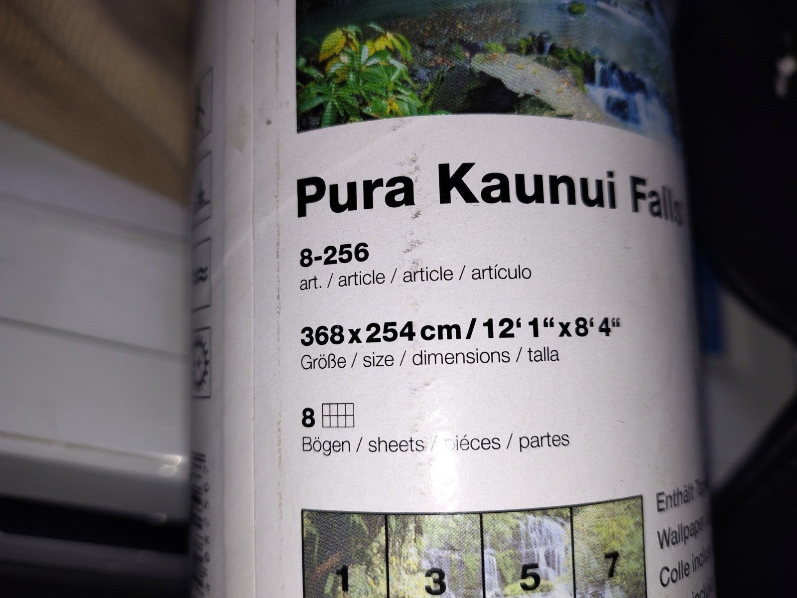 Fotobehang Pura Kaunui Falls 368x254 cm, Ophalen, Natuurlijk, Overige merken, Fotobehang