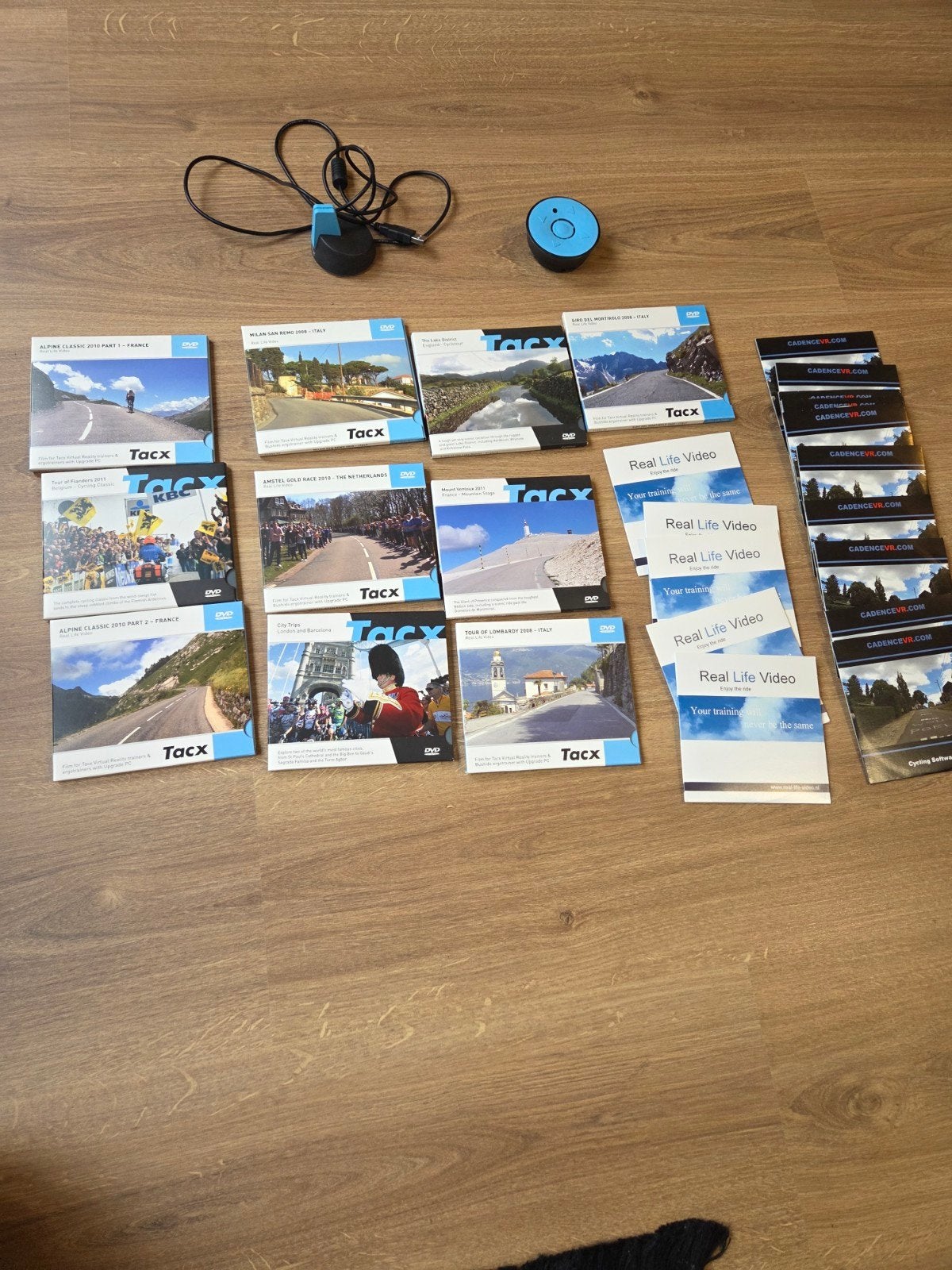 Tacx, Lifevideo en CadenceVR fietsvideo's (25+ stuks), Sport en Fitness, Wielrennen, Ophalen of Verzenden, Gebruikt