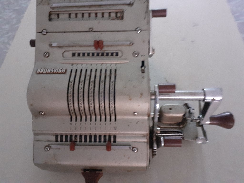VINTAGE BRUNSVIGA REKENMACHINE, Ophalen of Verzenden