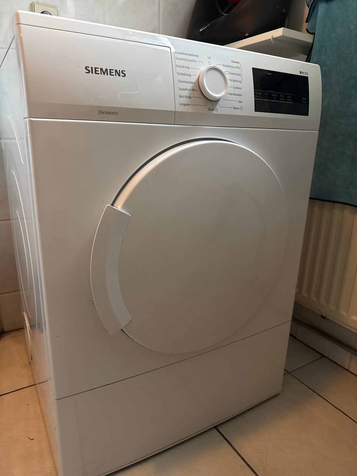 Siemens iQ300 Luchtafvoerdroger, Witgoed en Apparatuur, Ophalen, 6 tot 8 kg, Gebruikt, Minder dan 85 cm