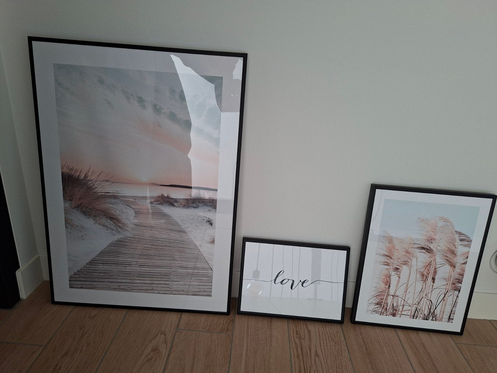 Drie zwarte foto-/posterlijsten, Ophalen of Verzenden, Zo goed als nieuw, Overige materialen, Zwart