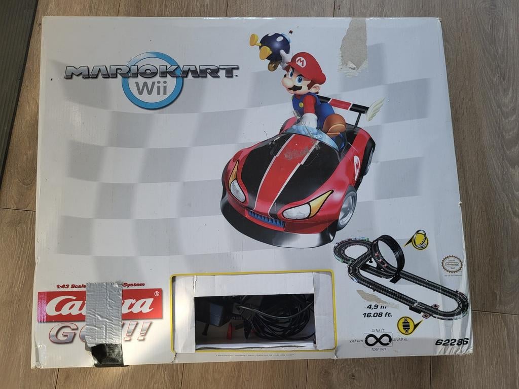 Carrera Go!!! Mario Kart Wii Racebaan Set, Kinderen en Baby's, Speelgoed | Racebanen, Ophalen, Gebruikt, Elektrisch, Carrera
