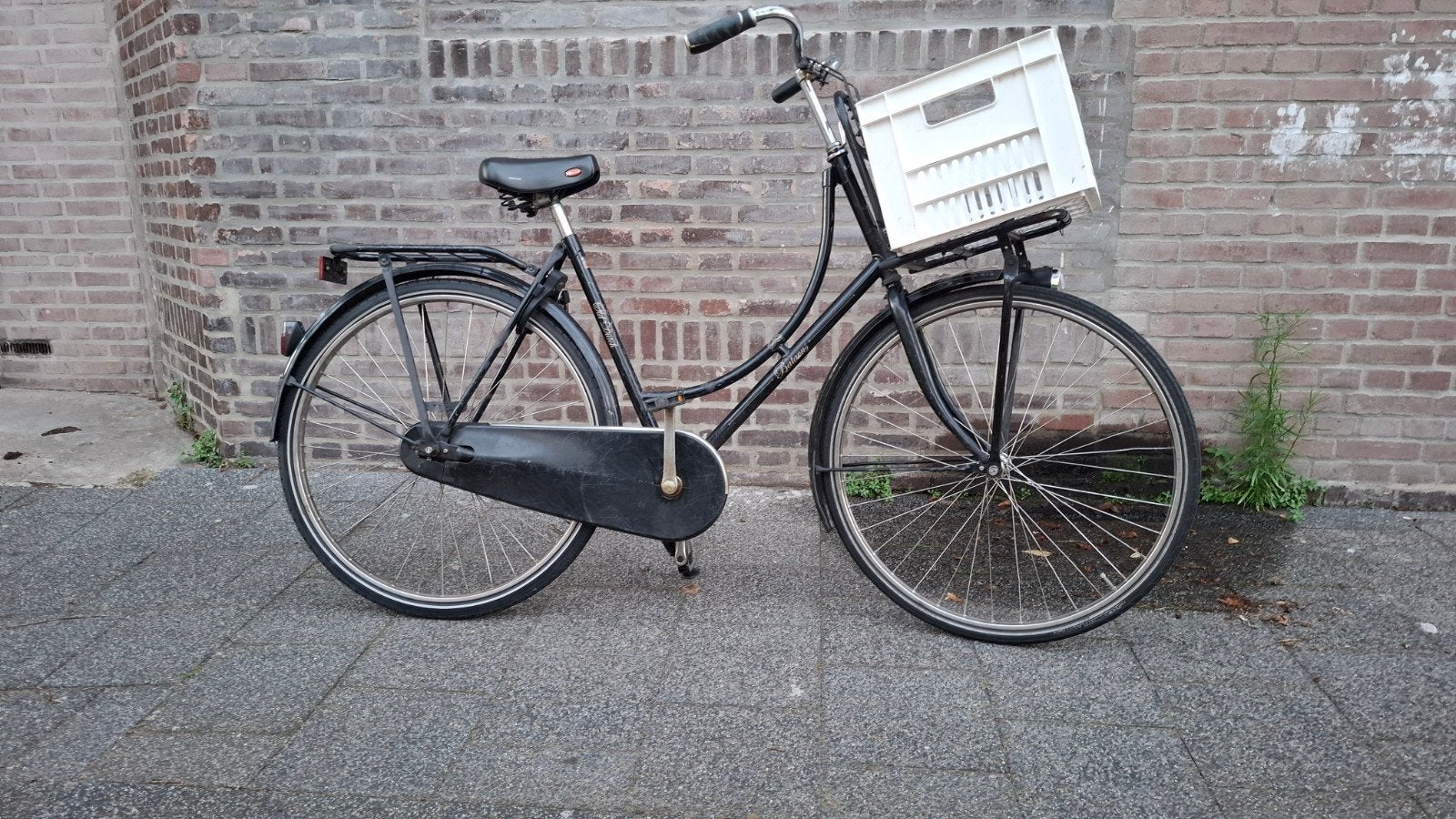 omafiets met krat  1.80, Fietsen en Brommers, Fietsen | Dames | Omafietsen, Ophalen, Terugtraprem, Gebruikt, Batavus