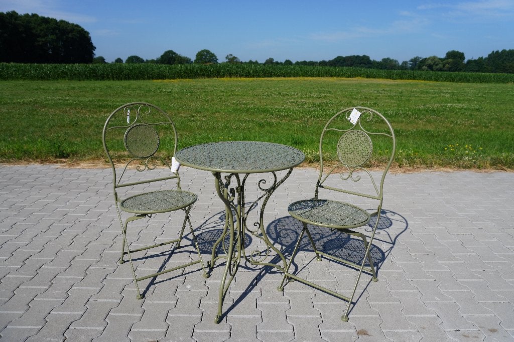Nieuwe Clayre & Eef ijzeren groene bistroset, Ophalen of Verzenden
