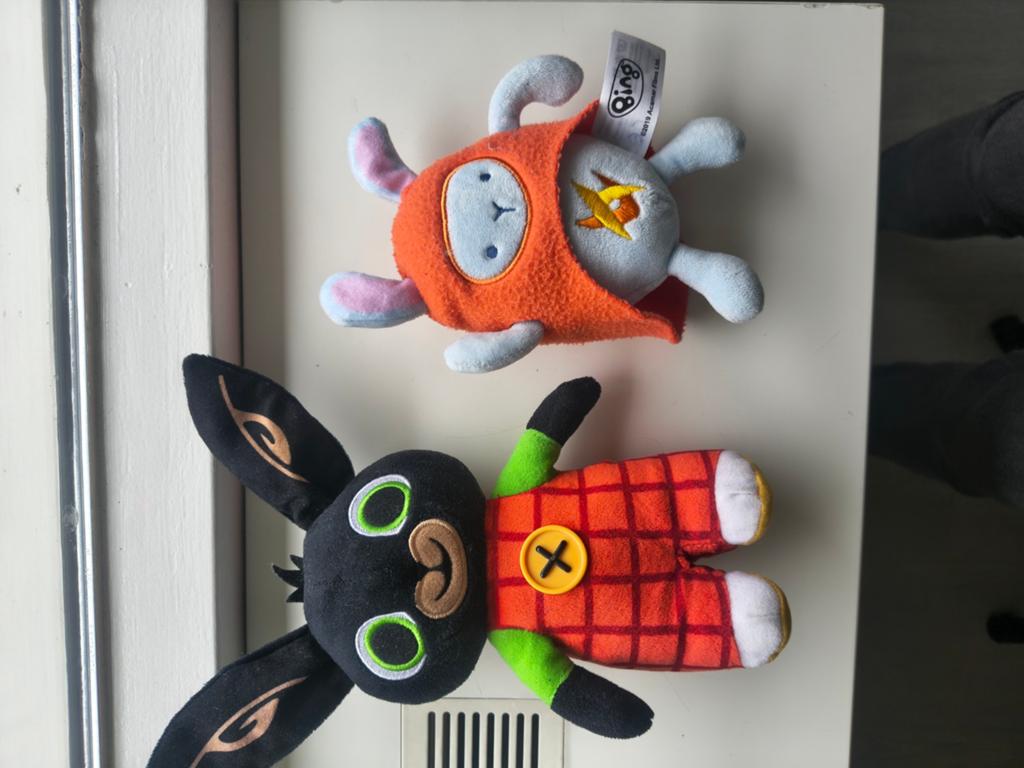 Twee Bing knuffels, Gebruikt, Overige karakters, Konijn, Ophalen of Verzenden