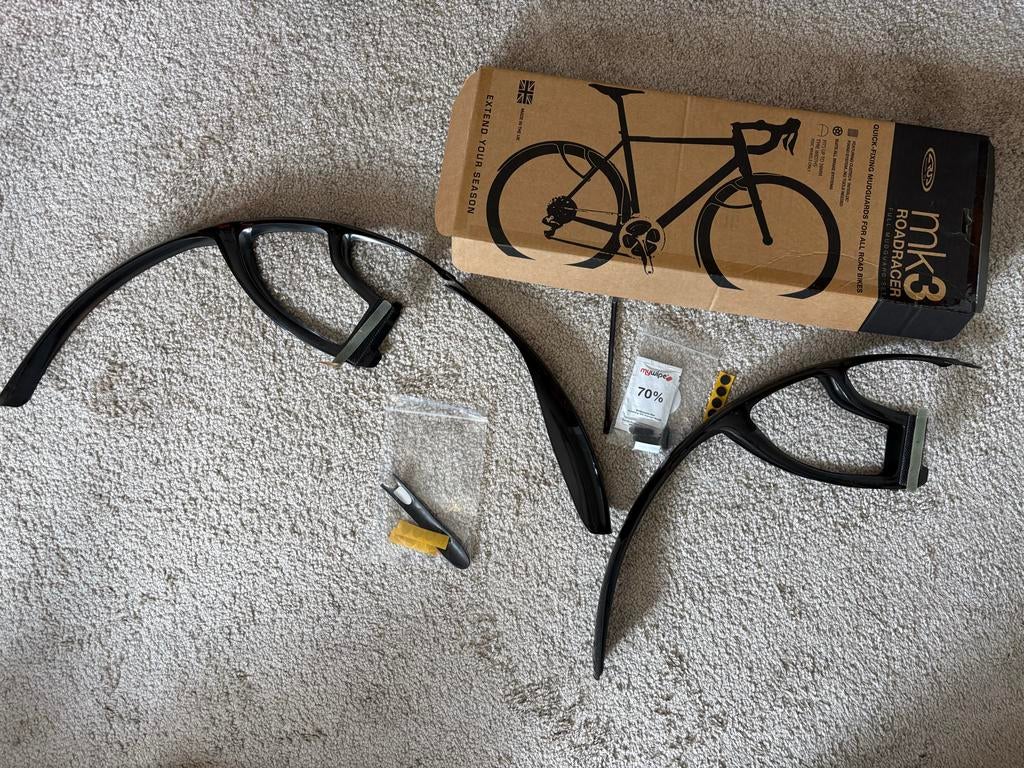 Afneembare spatborden racefiets - Crud Roadracer MK3, Fietsen en Brommers, Spatbord, Kunststof, Ophalen of Verzenden, Zo goed als nieuw
