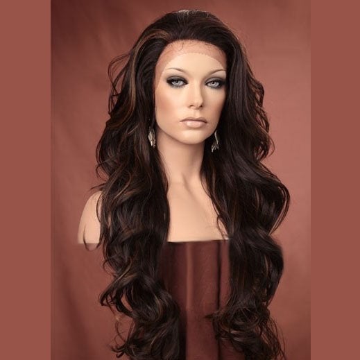 Lace pruik lang haar zonder pony model Kim kleur FS4-27, Ophalen of Verzenden, Nieuw, Pruik of Haarverlenging