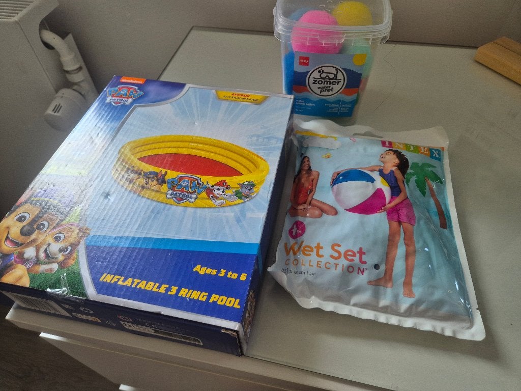 Paw Patrol zwembad + strandbal + watersplashballen, Ophalen of Verzenden, Nieuw