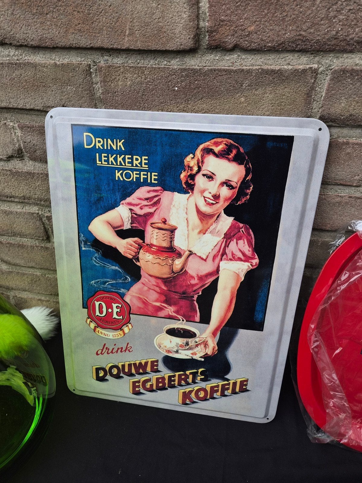 Douwe Egberts Reclame Items - Koffie & Thee, Ophalen of Verzenden, Gebruikt, Reclamebord