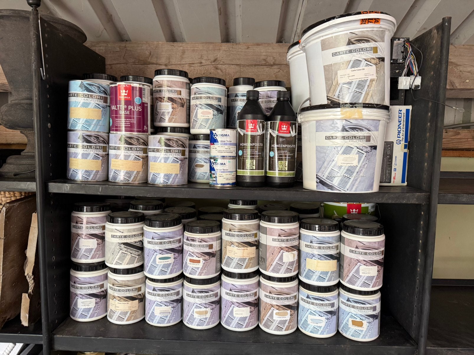 71 potten Carte Color kalkverf, diverse kleuren, enz, Ophalen, Nieuw, Overige kleuren, Verf