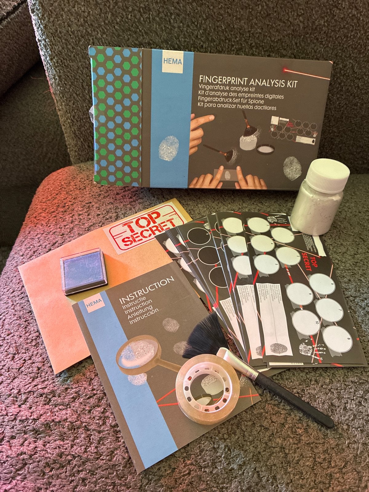 Hema Vingerafdruk Analyse Kit - Word een Detective!, Ophalen, Zo goed als nieuw, Ontdekken