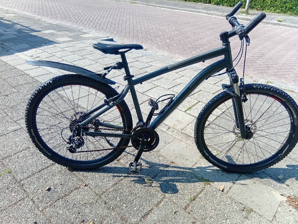 Rockrider ST100 CGM – 27,5" – Dark Grey/Black, Velgrem, Versnellingen, Rockrider, Ophalen