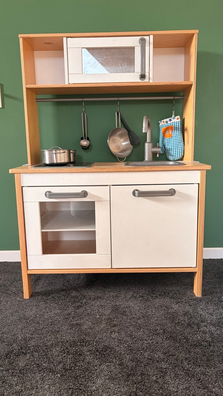 IKEA Speelkeuken met pannetjes en toebehoren, Ophalen, Gebruikt, Hout, Speelkeuken