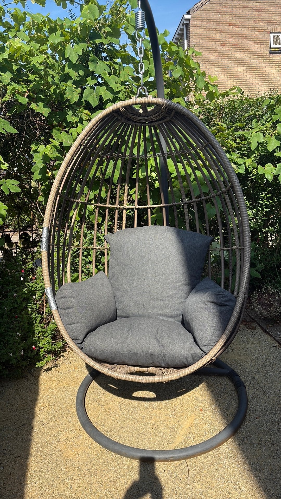 Hangstoel lounge  tuin van der Garde, Ophalen, Zo goed als nieuw, Rotan