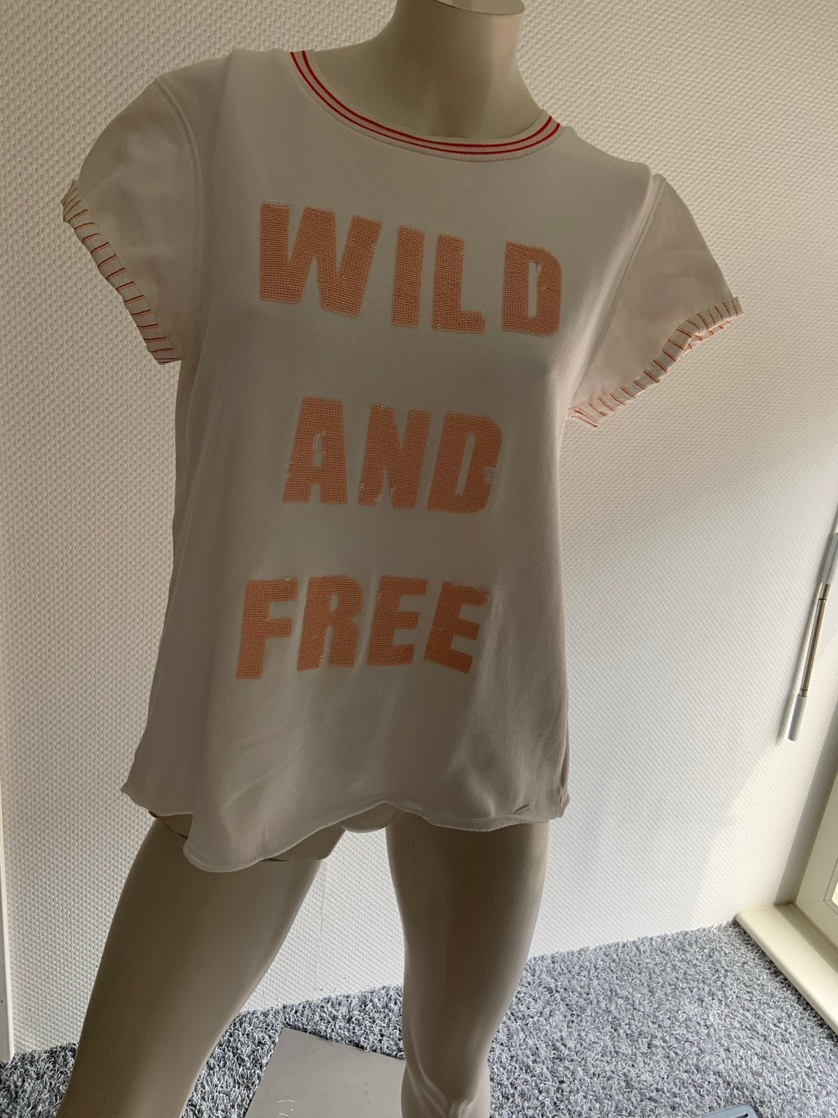Nenette sweaters blouse met paiettten maat m, ., Wit, Ophalen of Verzenden, Zo goed als nieuw