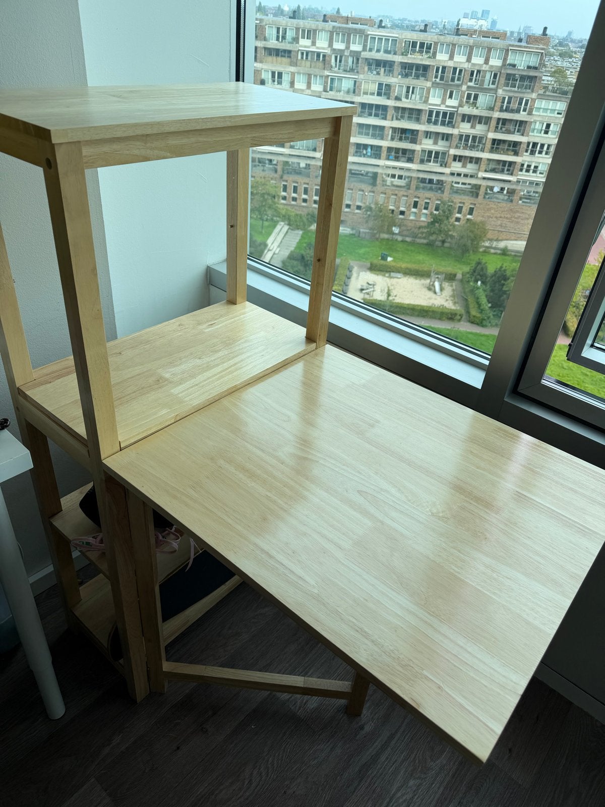 Opvouwbare plank en tafel - Multifunctioneel en zo goed als, Huis en Inrichting, Ophalen, Hout, Zo goed als nieuw, Overige typen