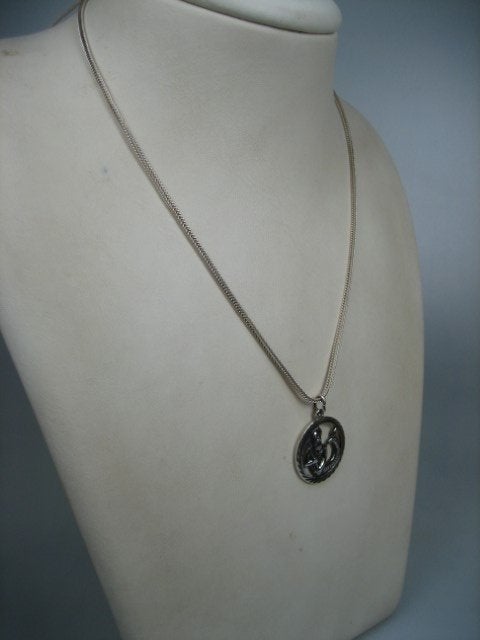 Zilveren Sterrenbeeld Waterman met ketting uit ca.1962, Verzenden, Zo goed als nieuw, Zilver, Overige kleuren