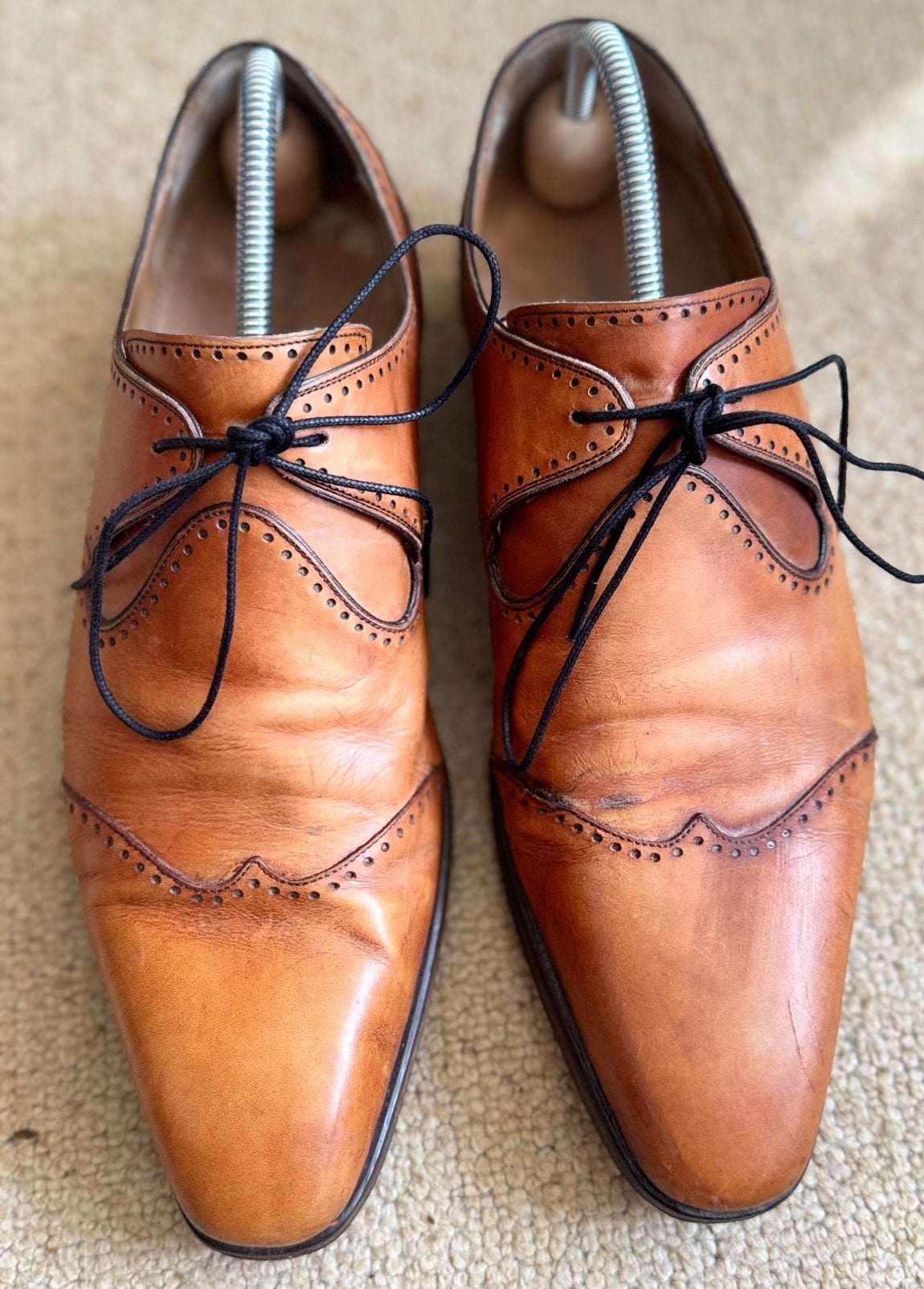 Magnanni, 42, zandkl./beige, veterschoen, in goede staat, Ophalen of Verzenden, Zo goed als nieuw, Overige kleuren, Veterschoenen