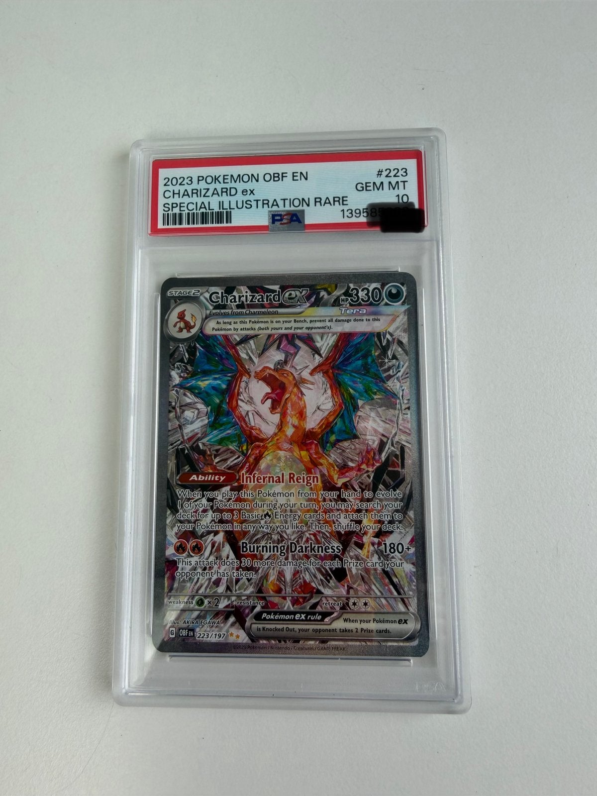Charizard ex #223, Ophalen of Verzenden, Zo goed als nieuw