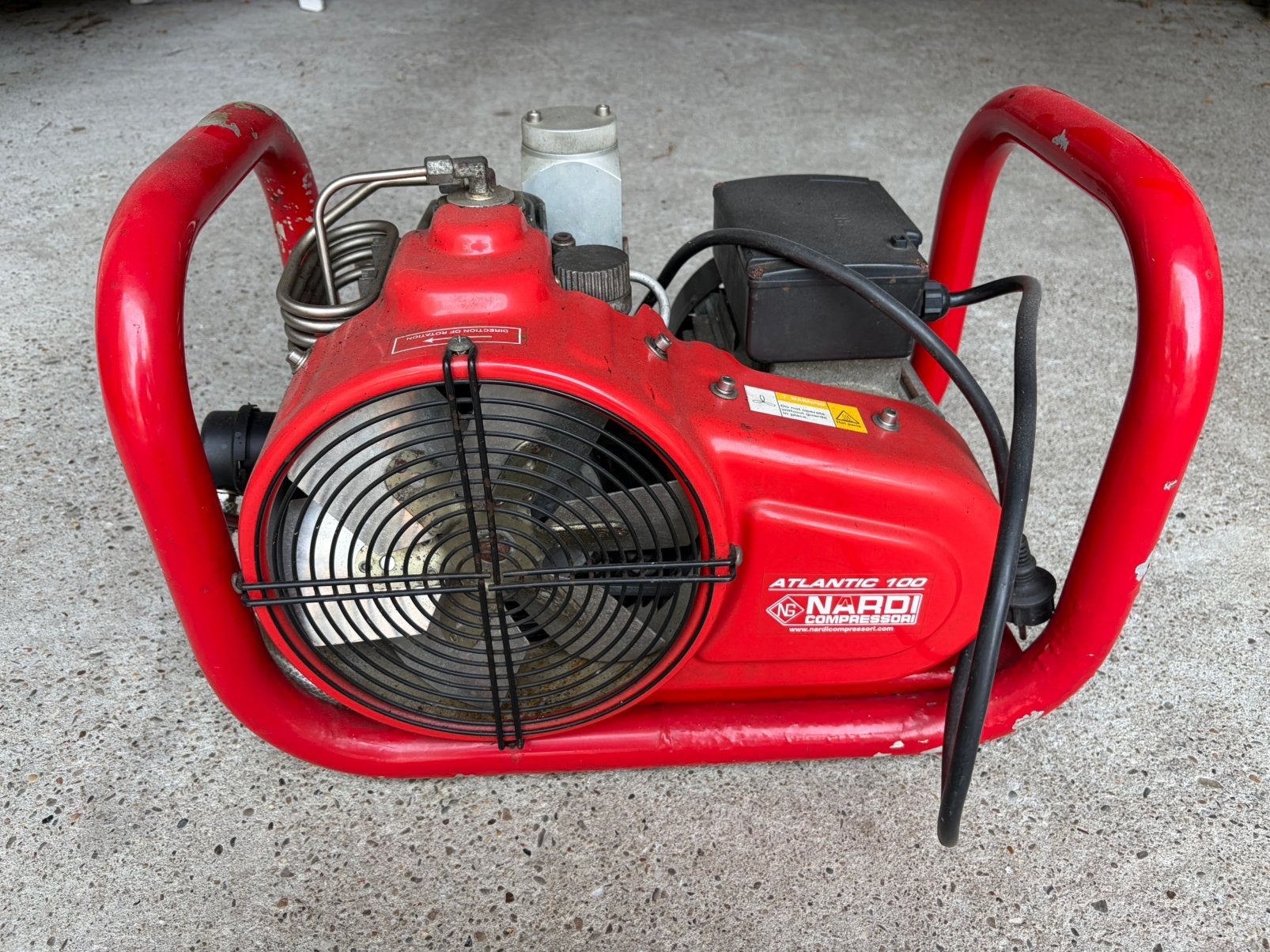 Nardi Atlantic 100 ademlucht compressor, Ophalen, Gebruikt