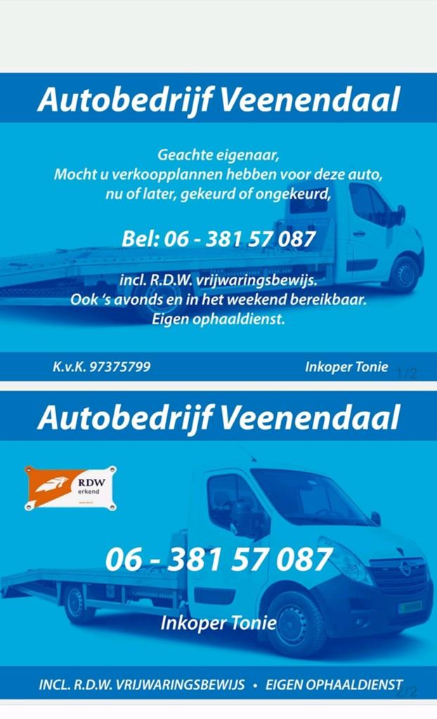 AUTO'S GEZOCHT, Auto diversen, Overige Auto diversen, Ophalen