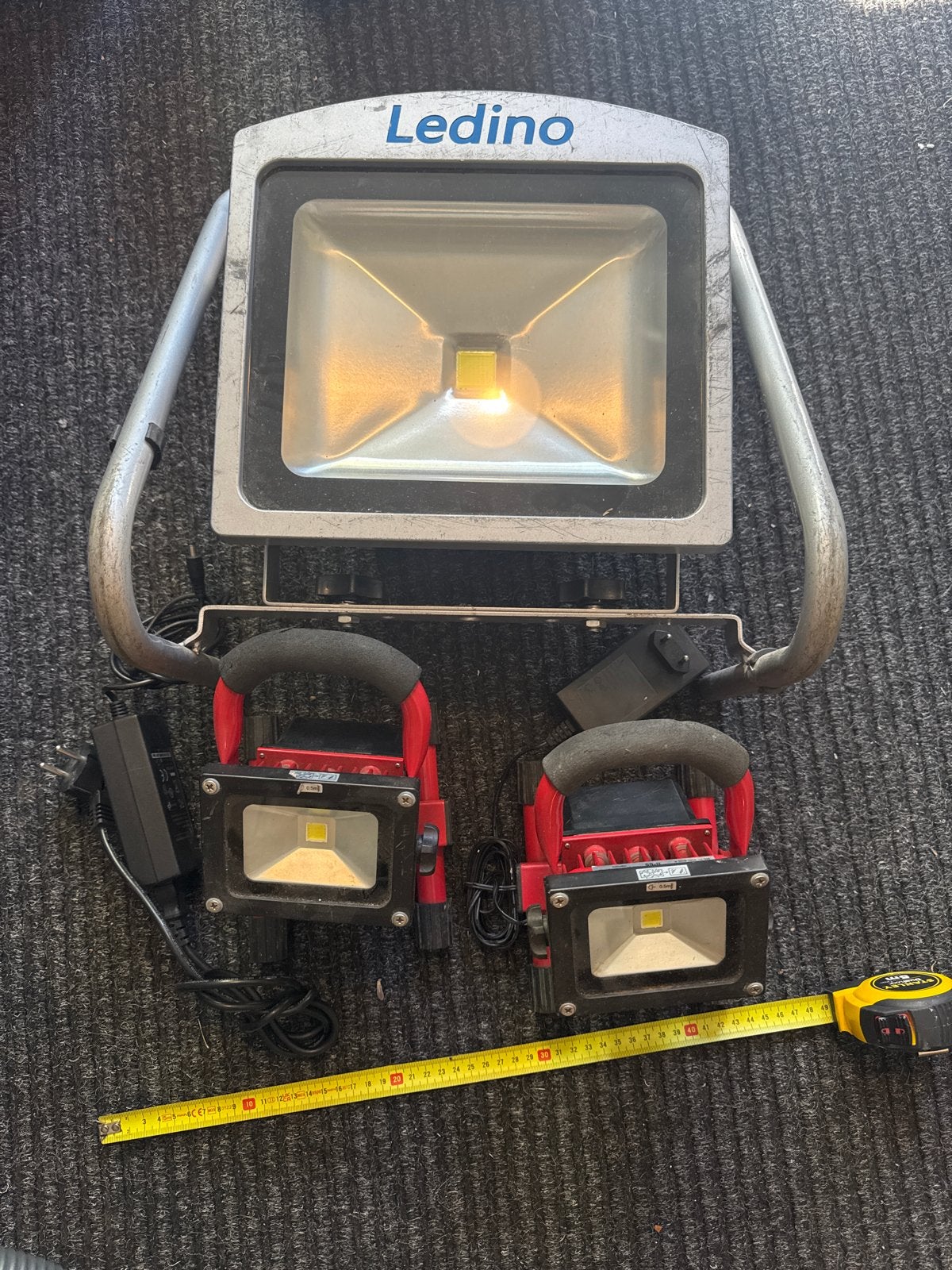 Ledino LED bouwlampen set - 3 stuks, Doe-het-zelf en Verbouw, Bouwverlichting, Gebruikt, Minder dan 50 watt, Met statief, Ophalen of Verzenden
