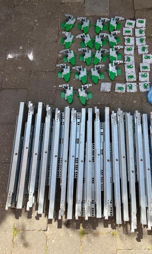 9 sets ladegeleiders compleet, grass Dynapro 40kg_500, Ophalen, Zo goed als nieuw