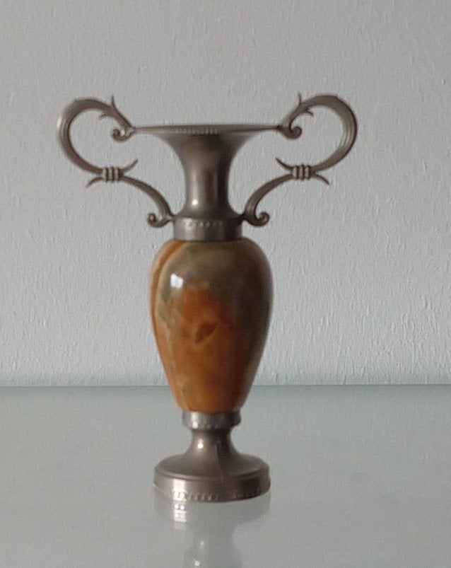 klein messing onyx Amfora vaasje, volgnr 28, Ophalen of Verzenden