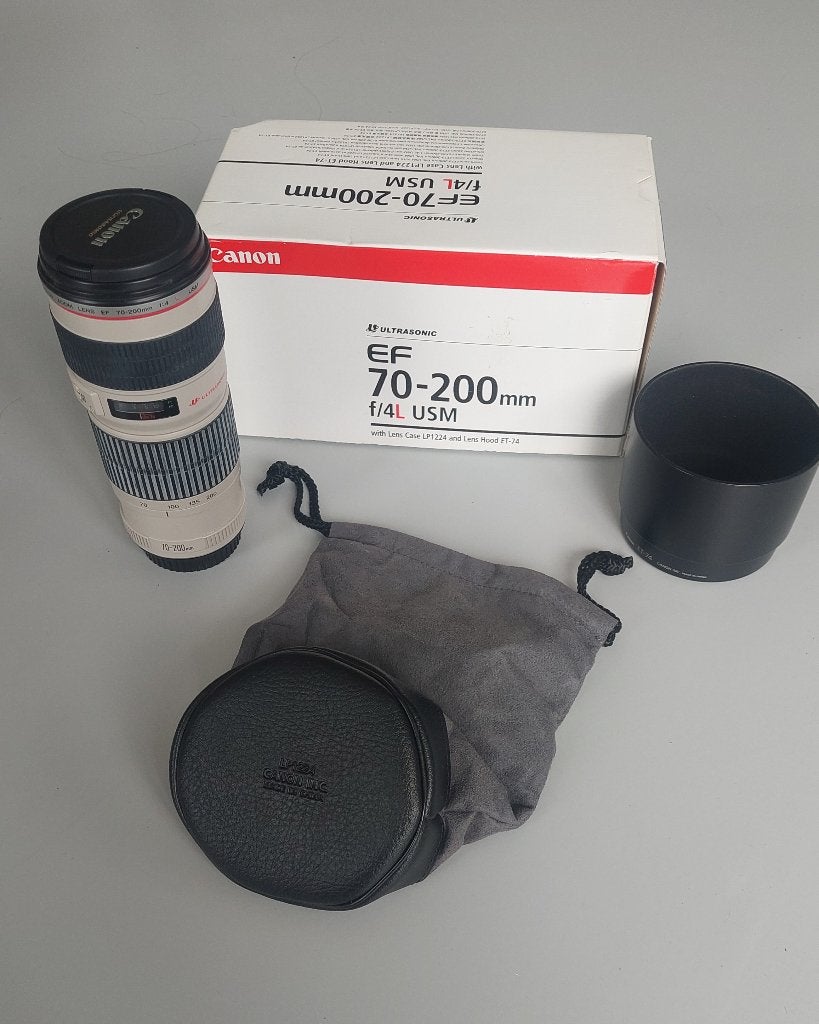 Canon EF 70-200mm f/4L USM, Canon, Zo goed als nieuw, Beschermhoes/tas, Canon EF