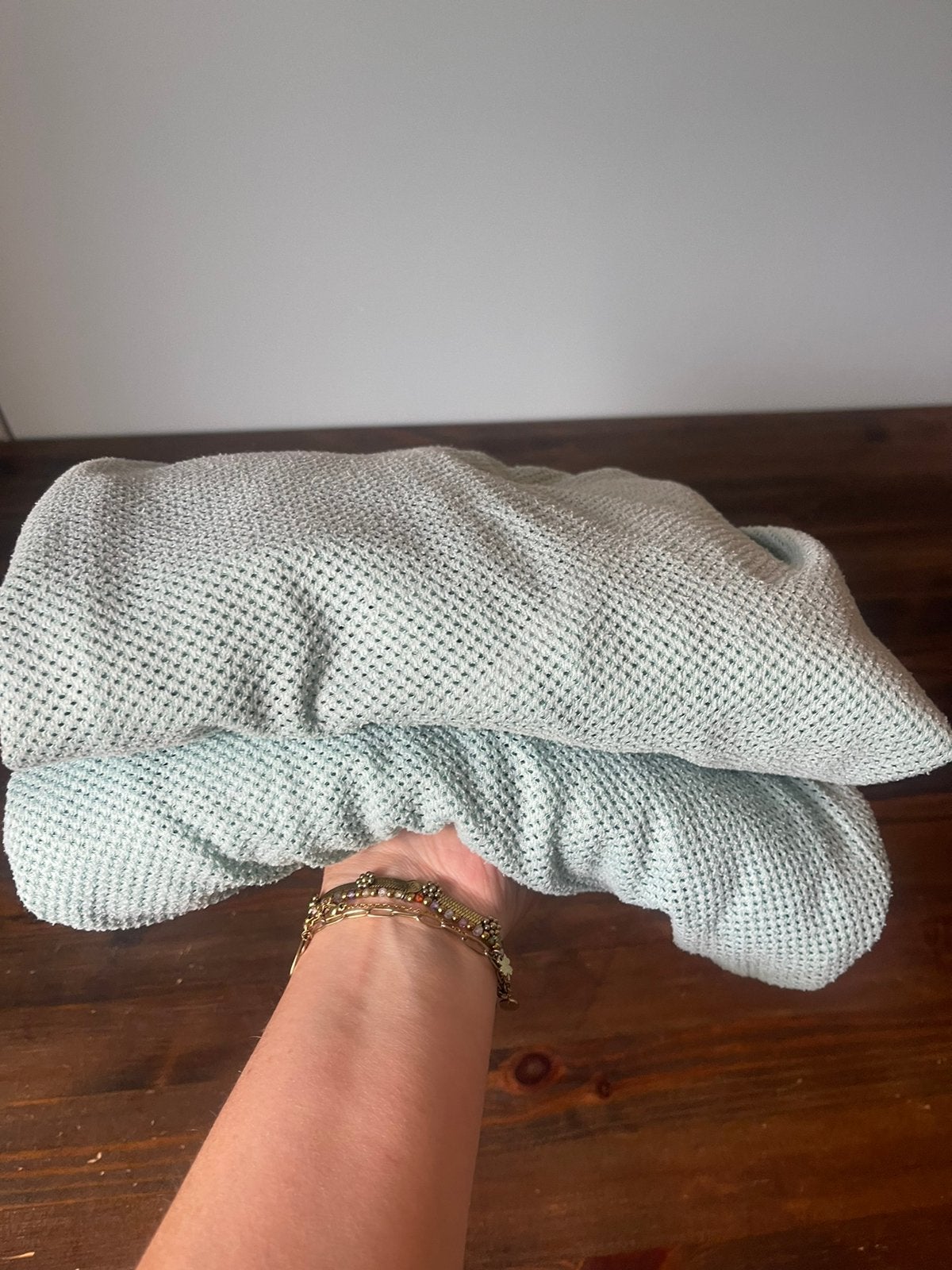 2x mint groene aerosleep hoeslakens, Gebruikt, Jongetje of Meisje, Hoeslaken of Sloop, Ophalen of Verzenden