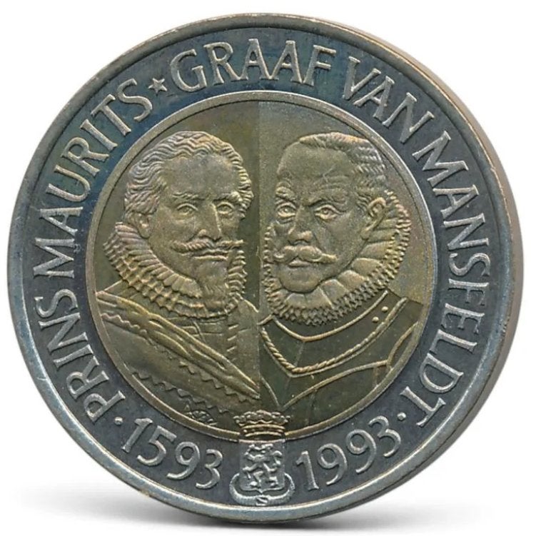 Nederland 5 piek 1993 Geertruidenberg, Ophalen of Verzenden, Koningin Beatrix, Overige waardes, Losse munt