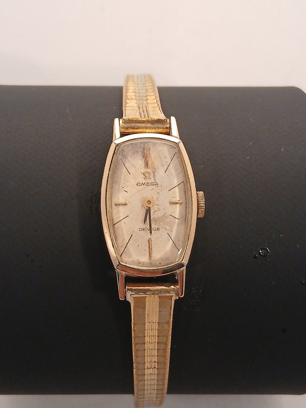 Antieke Dames Omega De Ville horloge loopt niet meer!, Ophalen of Verzenden, Staal, Omega, 1960 of later