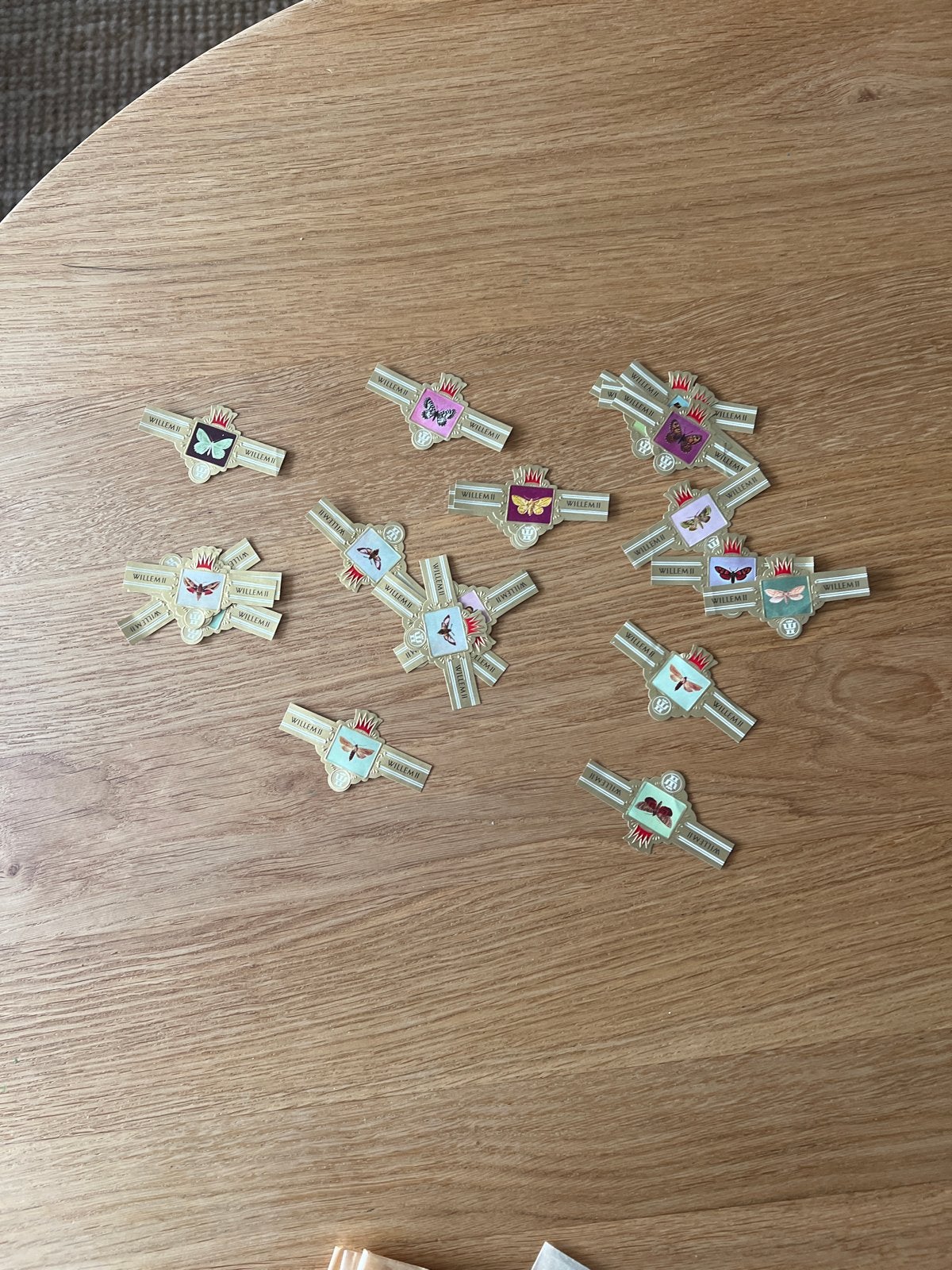 Willem II vlinder sigarenbandjes - complete set, Verzamelen, Overige Verzamelen, Ophalen of Verzenden, Zo goed als nieuw
