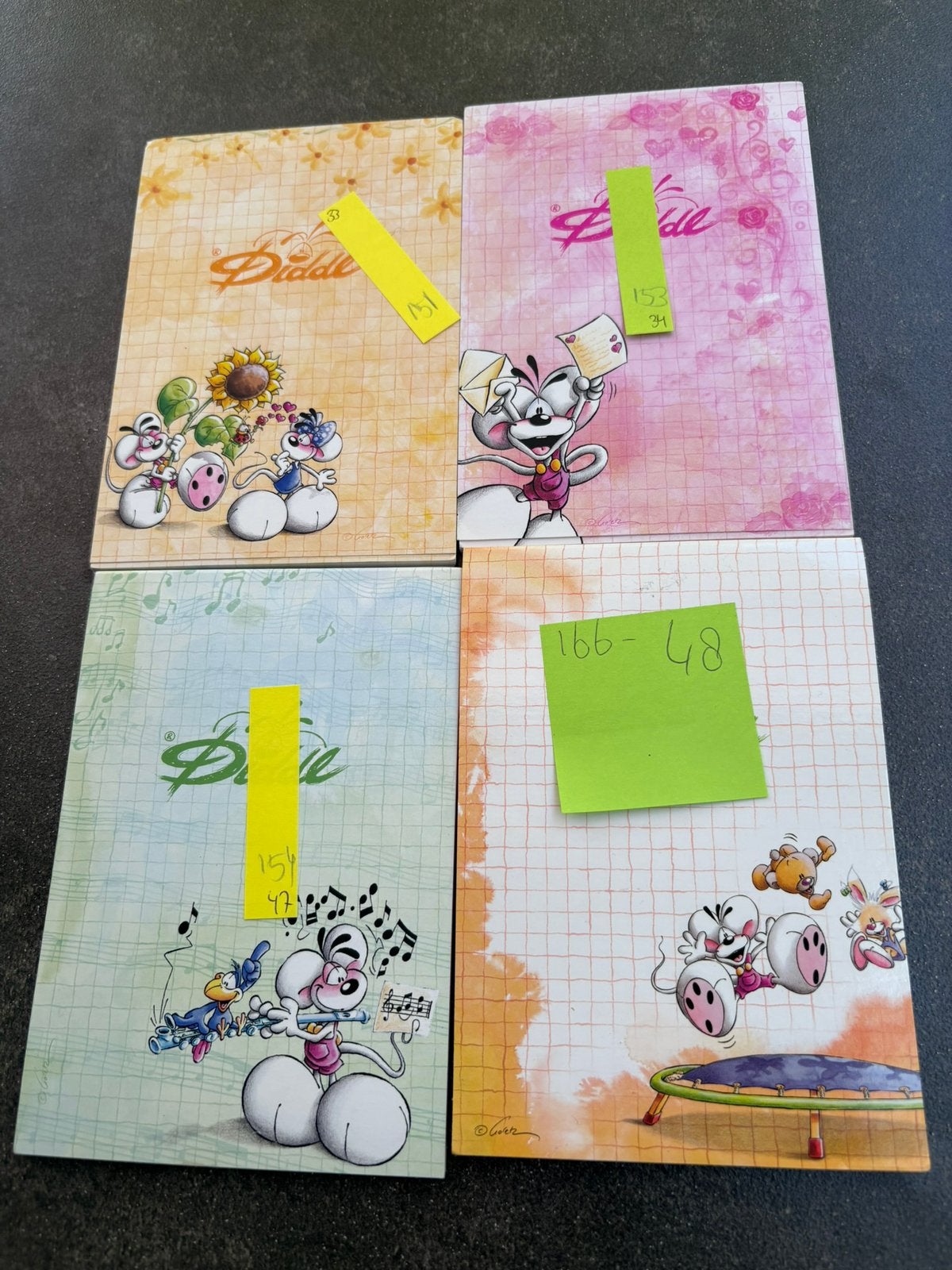 Diddl A6-blokken met in totaal 162 blaadjes, Verzamelen, Diddl, Ophalen of Verzenden, Gebruikt, Papier, Kaart of Schrift