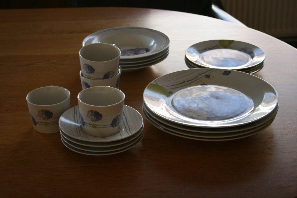 Hortensia servies, Gebruikt, Ophalen of Verzenden, Overige stijlen, Aardewerk