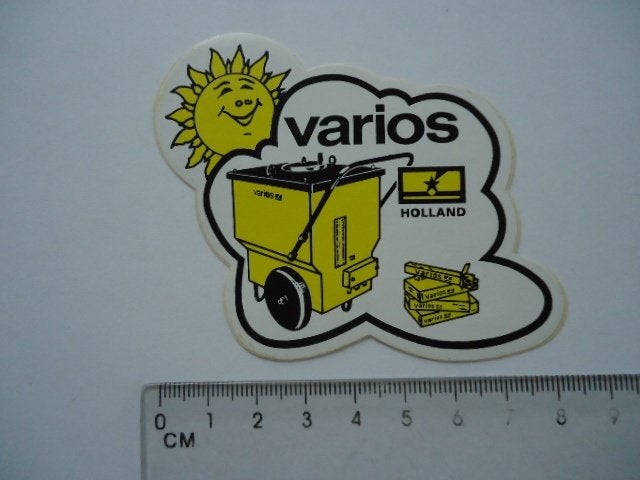 sticker oud VARIOS Holland lassen las apparaat retro, Verzenden, Zo goed als nieuw, Bedrijf of Vereniging