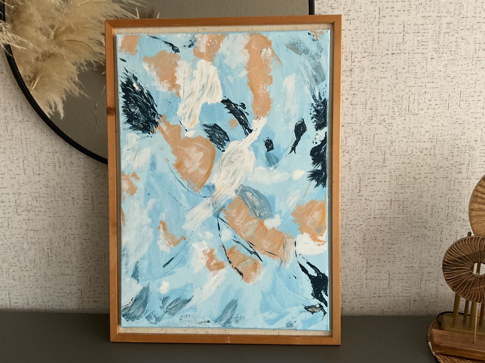 Mooi handgemaakt abstract schilderij( Nieuw), Ophalen of Verzenden