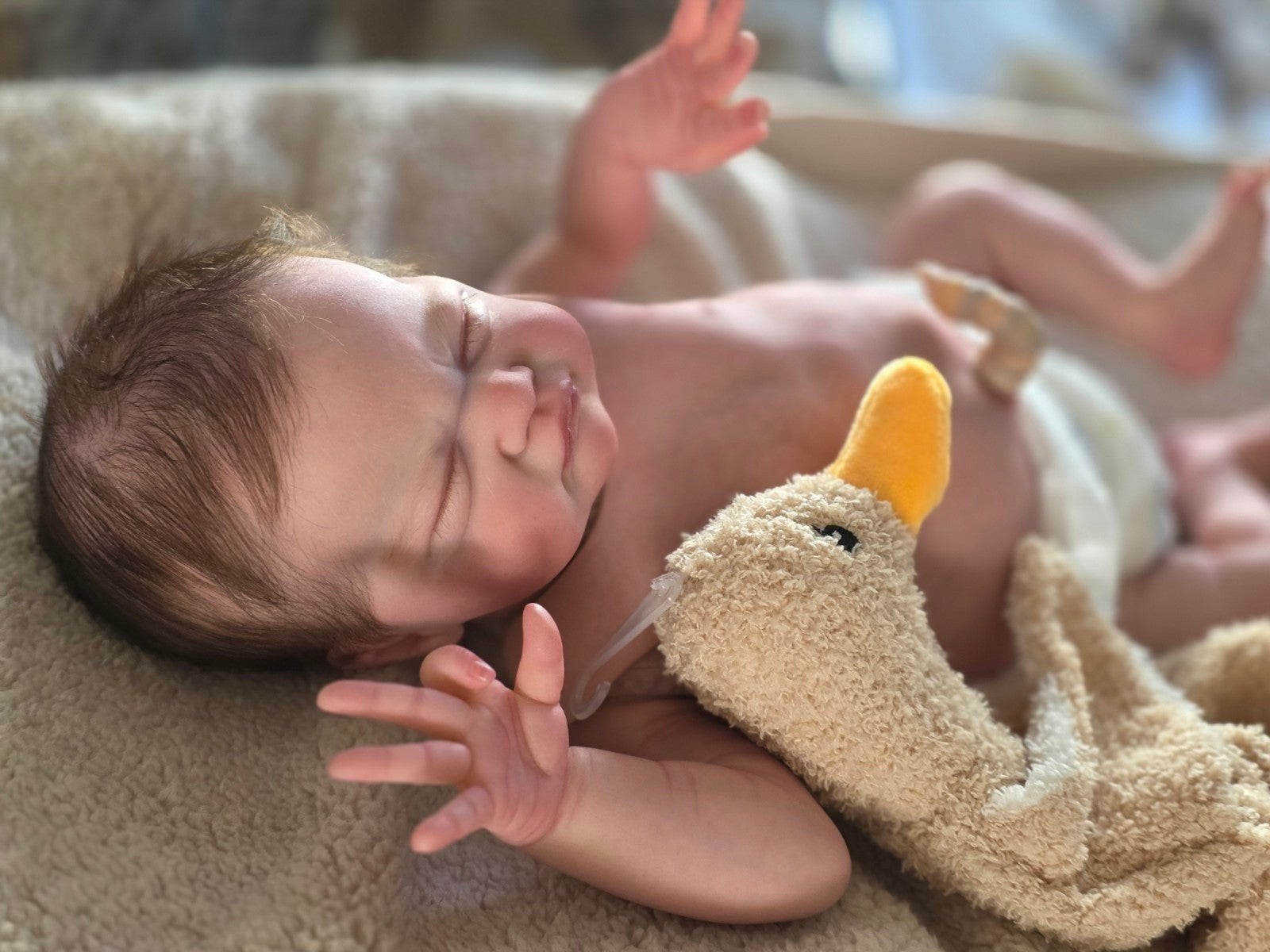 Reborn baby Gracie Mae, Verzamelen, Poppen, Ophalen of Verzenden, Zo goed als nieuw, Babypop