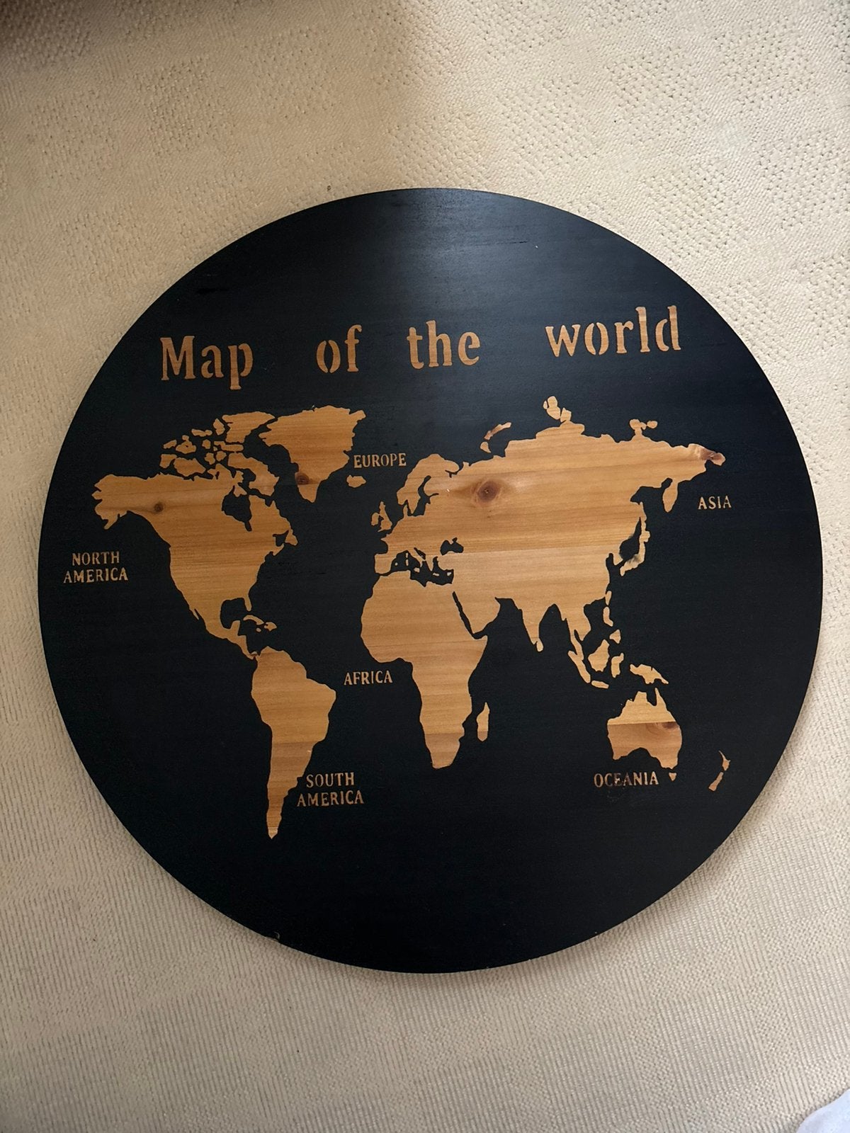 Wereldkaart wanddecoratie, Ophalen, Zo goed als nieuw