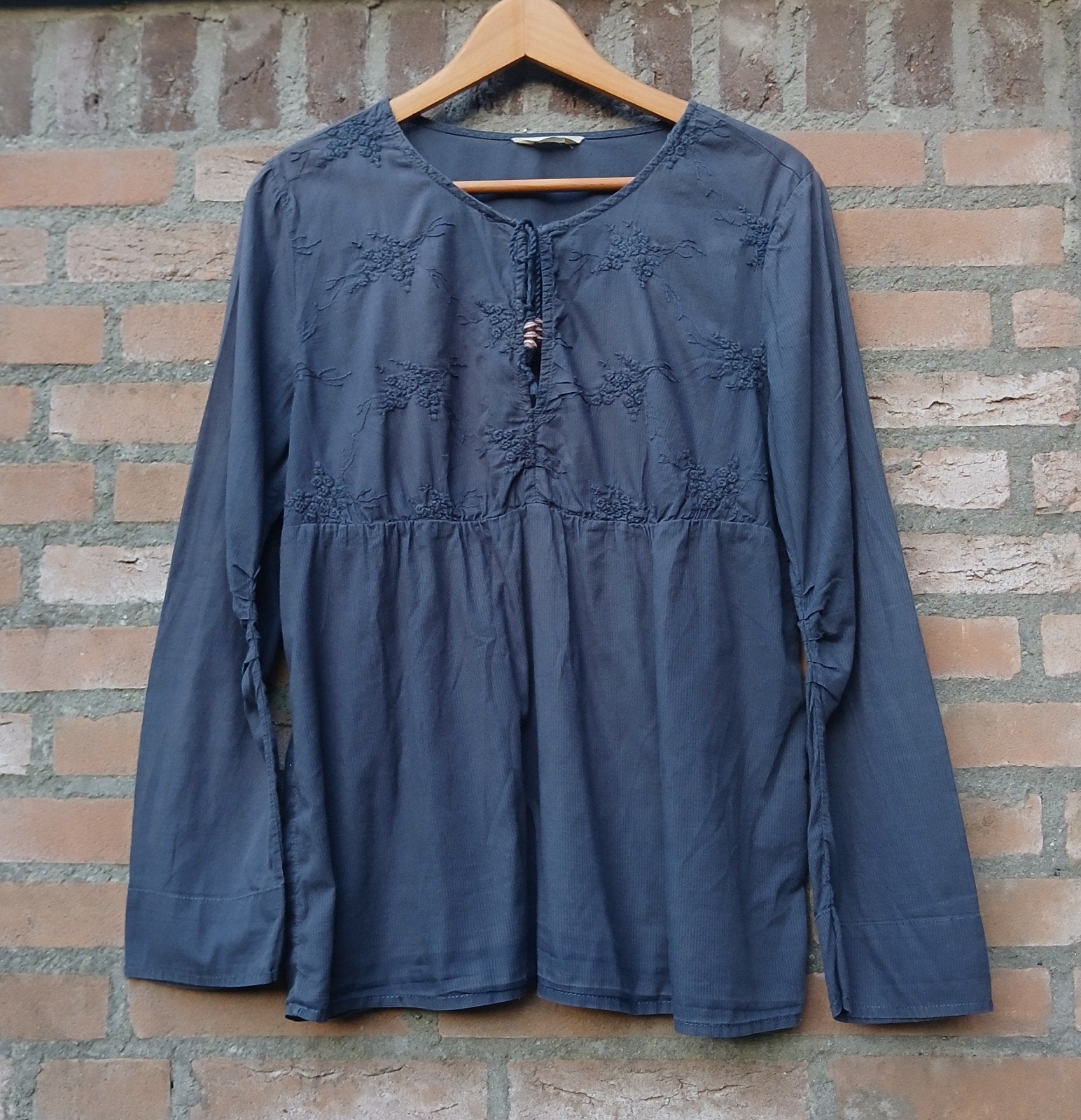 Navy blauwe mousseline boho hippie zomer tuniek top M / 38, Kleding | Dames, Maat 38/40 (M), H&M, Blauw, Ophalen of Verzenden
