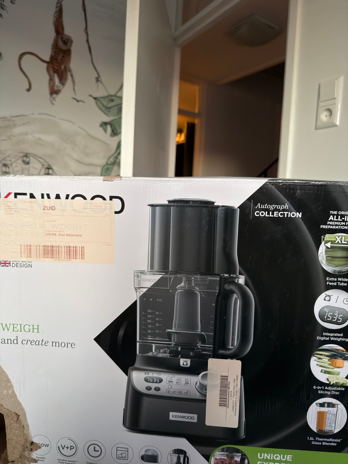 Kenwood MultiPro XL Weigh+ FDM72.990BK - Zo goed als nieuw, Witgoed en Apparatuur, Keukenmixers, 4 liter of meer, Ophalen, Zo goed als nieuw