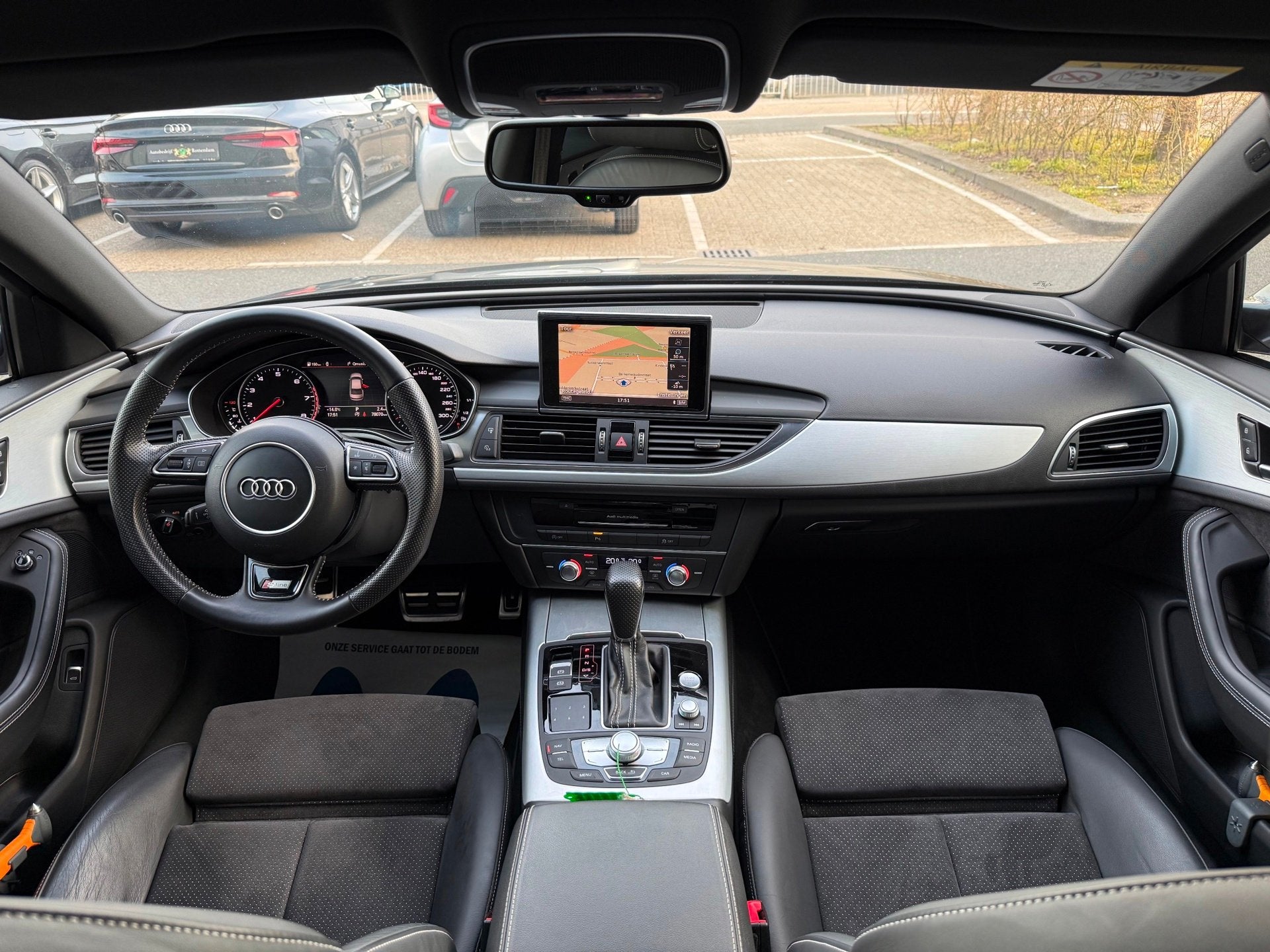 Audi A6 Limousine 1.8 TFSI S-tronic AUT LMV18/PDC/LEER/NAVI, Automatische klimaatregeling, Gebruikt, Bedrijf, Sedan
