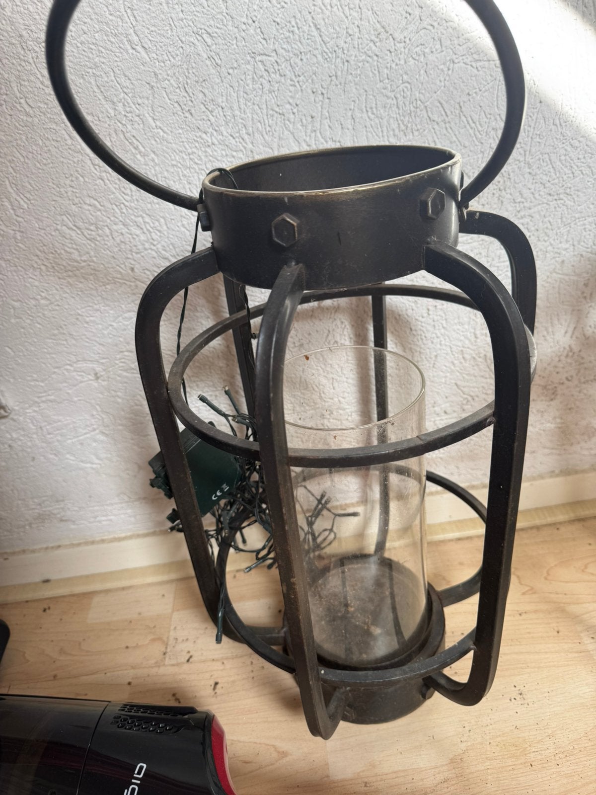Grote windlichten, Ophalen, Zwart, Metaal, Windlicht